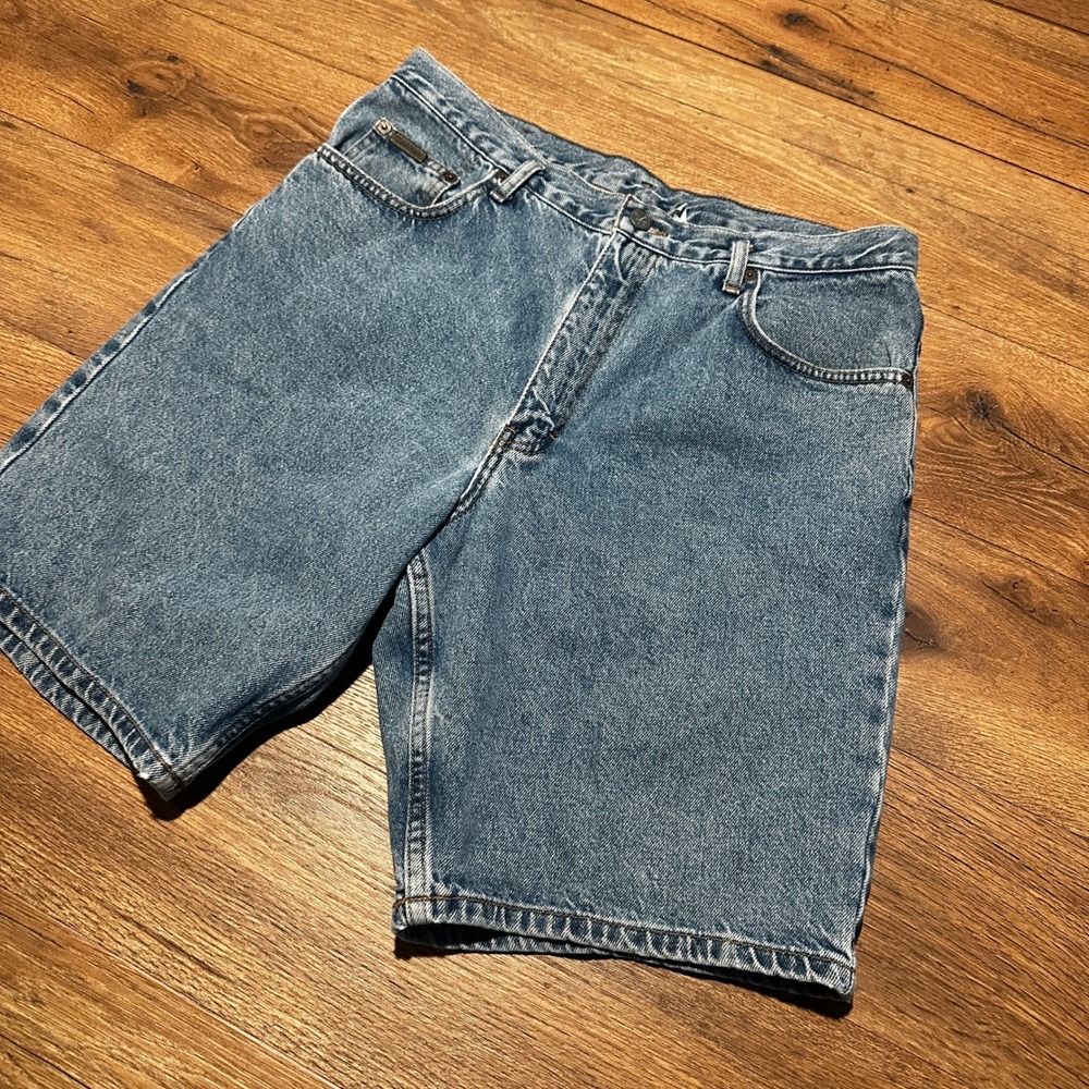 Vintage Calvin Klein Blue Denim Shorts Mens 34